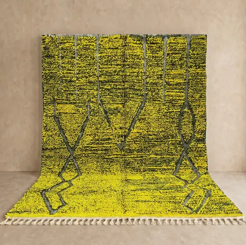 Tapis Mrirt Tahla jaune et vert — tapis mrirt