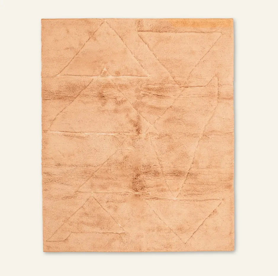 Tapis Mrirt Tahla orange — tapis mrirt tissé à la main
