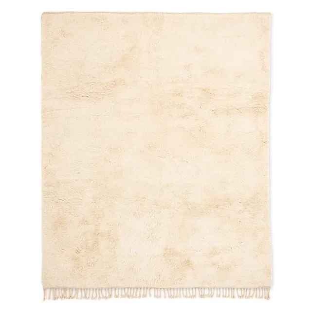 Tapis Mrirt Tanant beige et blanc uni — tapis mrirt