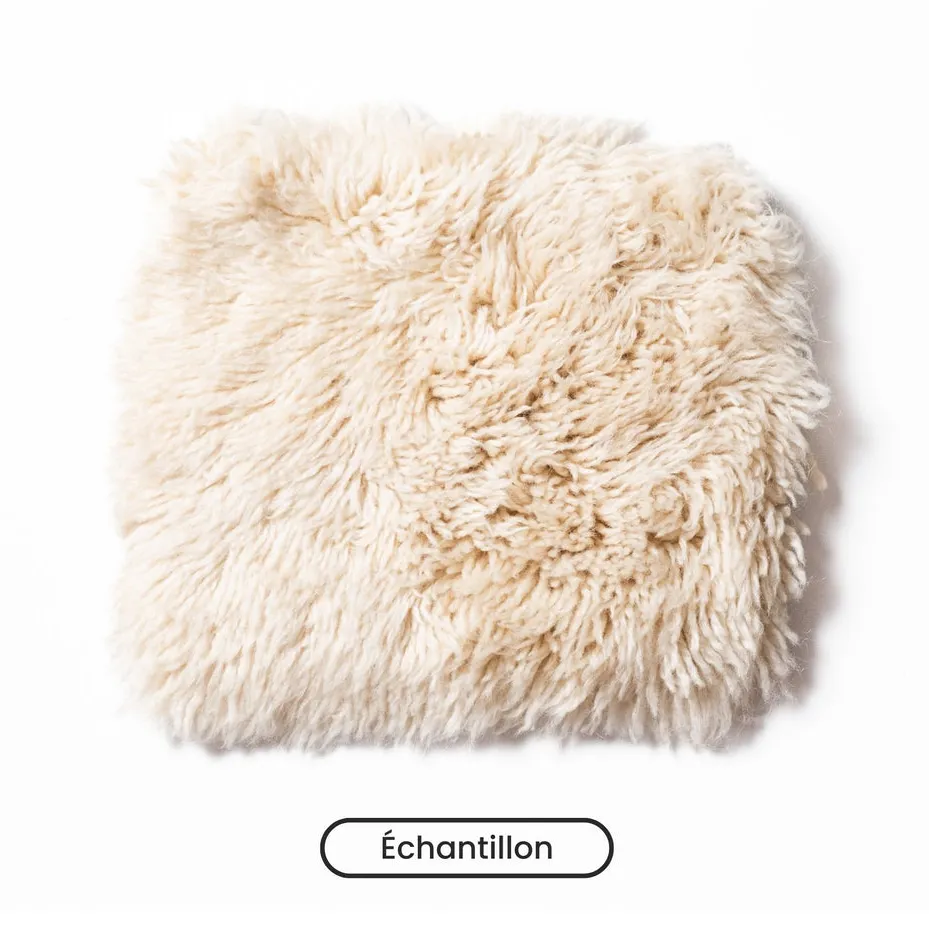 Tapis Mrirt Tanant beige et blanc uni, vue 7 sur 7
