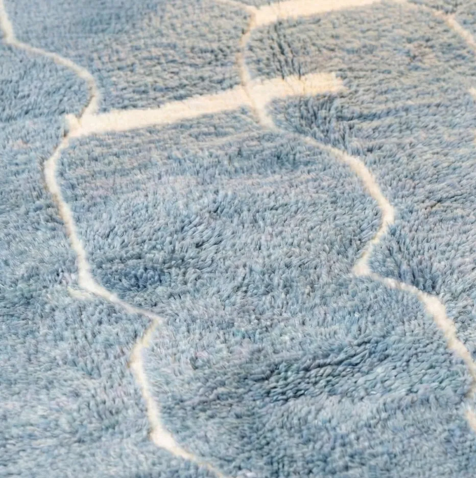 Tapis Mrirt Tata bleu, vue 3 sur 6