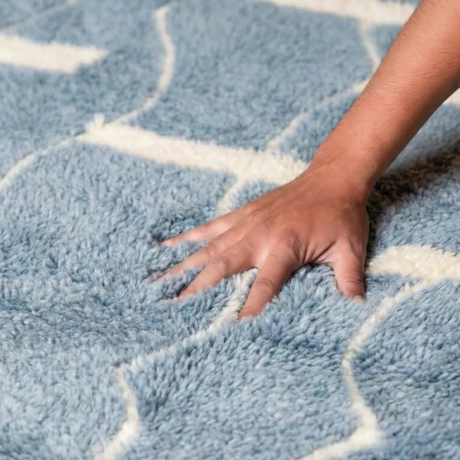 Tapis Mrirt Tata bleu, vue 4 sur 6