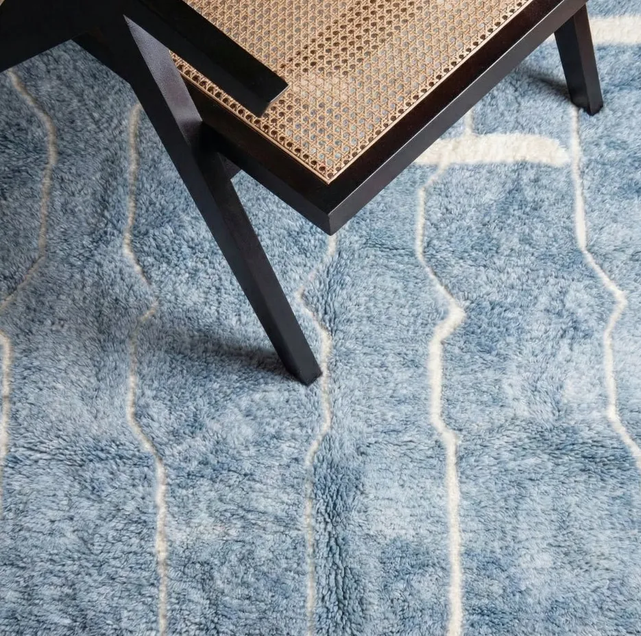 Tapis Mrirt Tata bleu, vue 5 sur 6