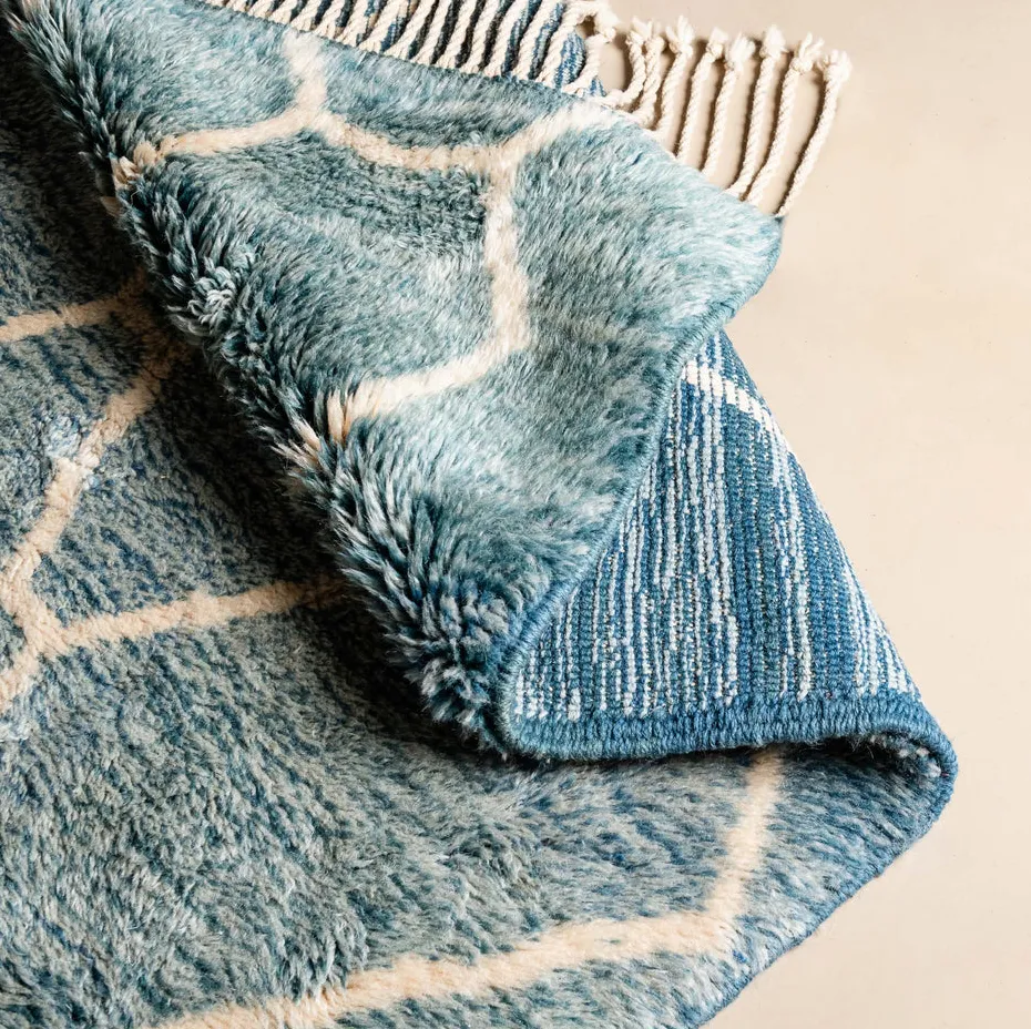 Tapis Mrirt Timahdite bleu, vue 5 sur 7