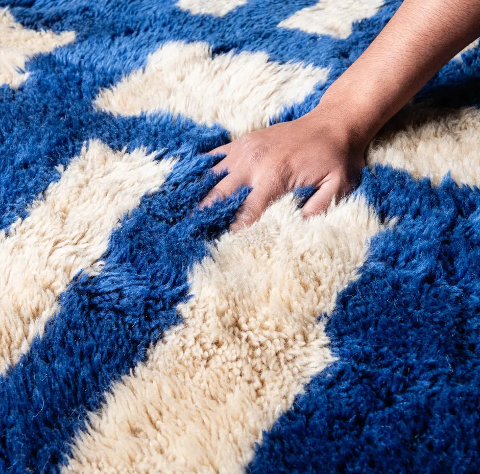 Tapis Mrirt Tinejdad beige, vue 6 sur 7