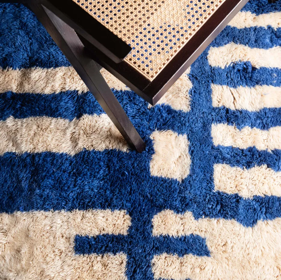 Tapis Mrirt Tinejdad beige, vue 7 sur 7