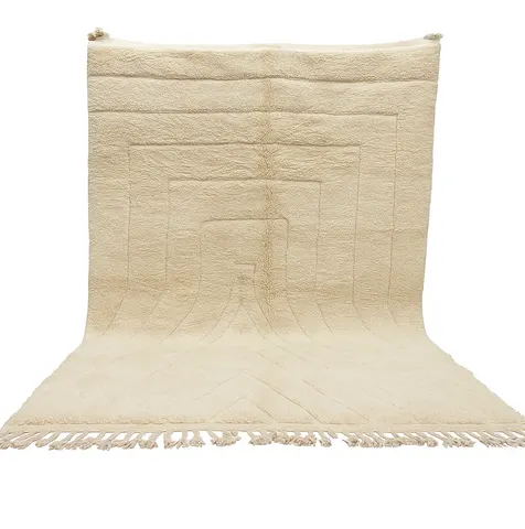 Tapis Mrirt Tirhza beige uni — tapis mrirt