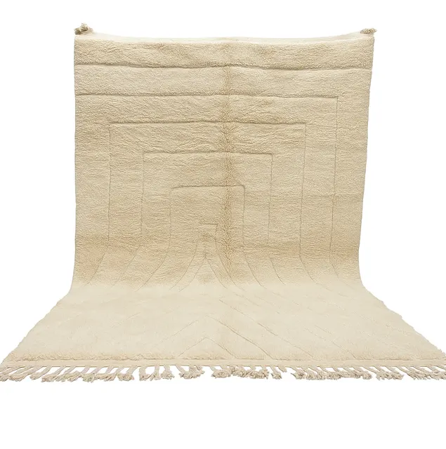 Tapis Mrirt Tirhza beige uni — tapis mrirt