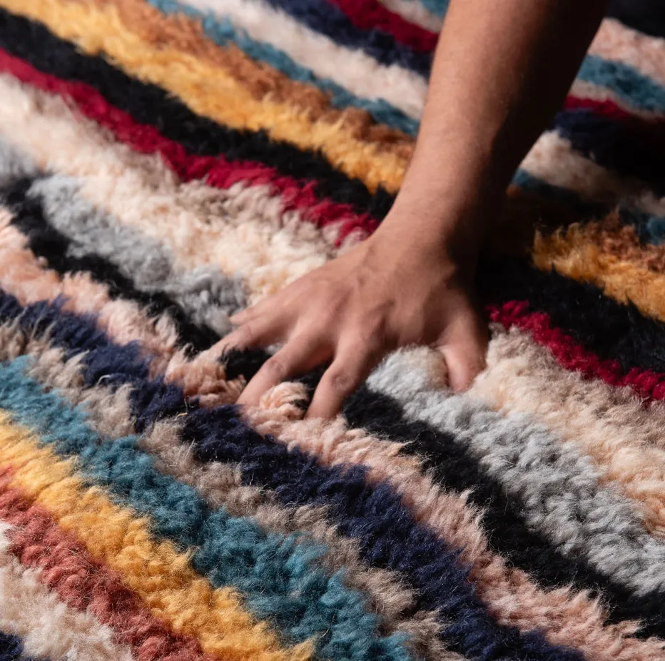 Tapis Mrirt Udad à lignes, vue 6 sur 7