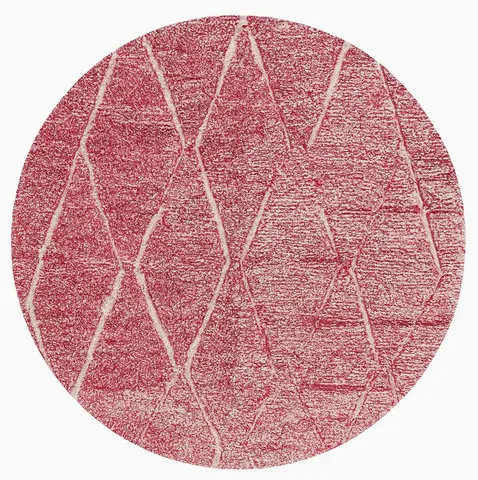 Tapis rond Beni Ouarain Abid rose — tapis beni ouarain