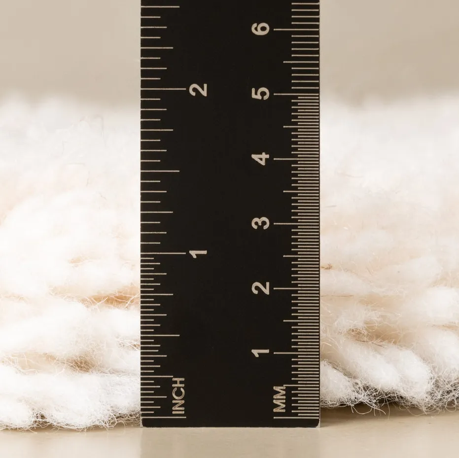 Tapis rond Beni Ouarain Sefrou beige et blanc, vue 7 sur 7