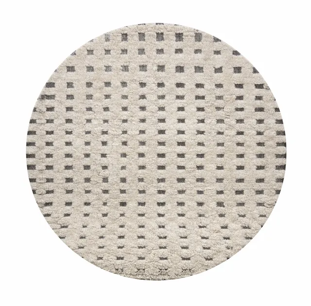 Tapis rond Beni Ouarain Tanit uni — tapis beni ouarain