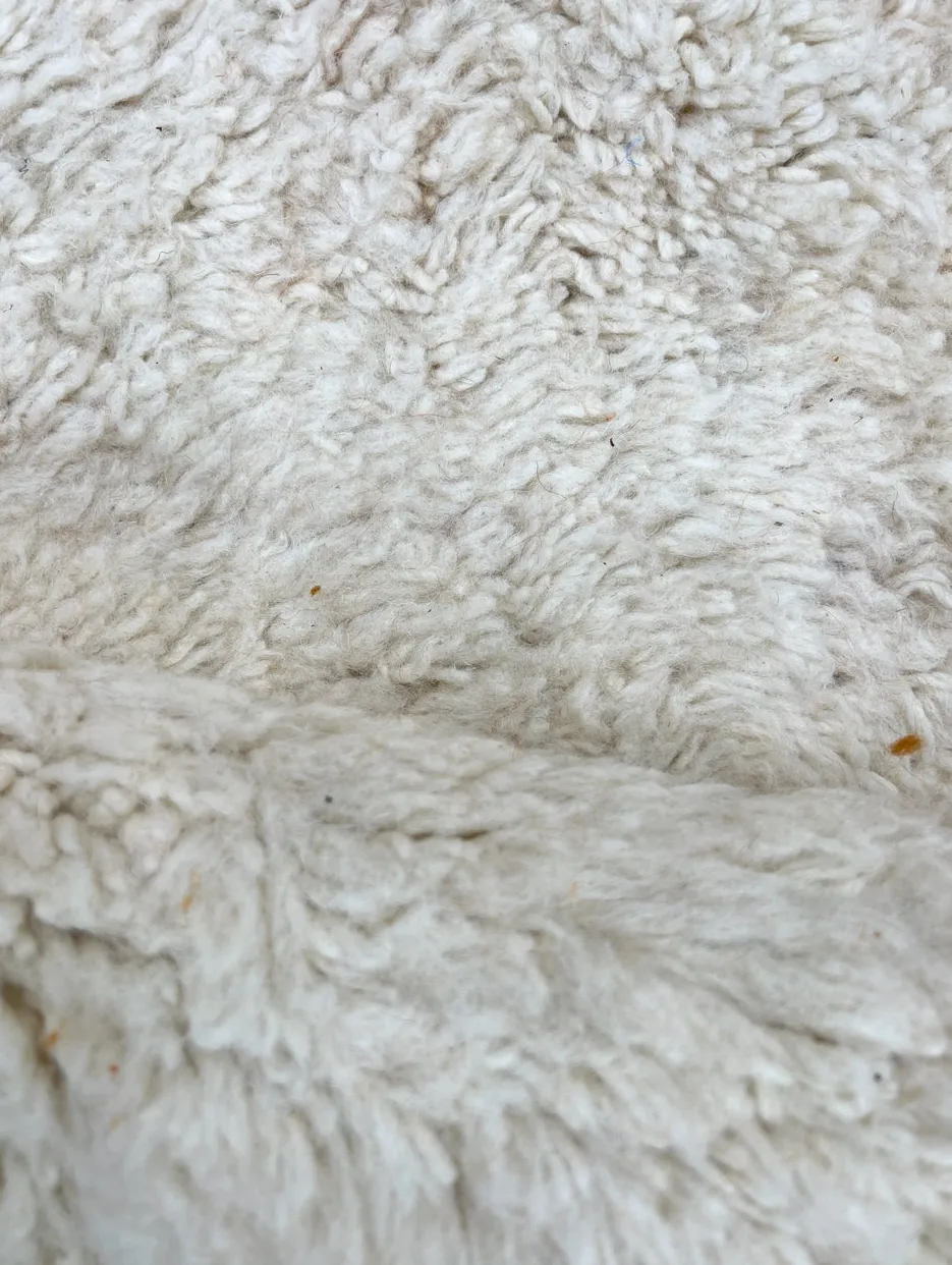 Tapis rond berbère Afennourir orange et beige, vue 3 sur 4
