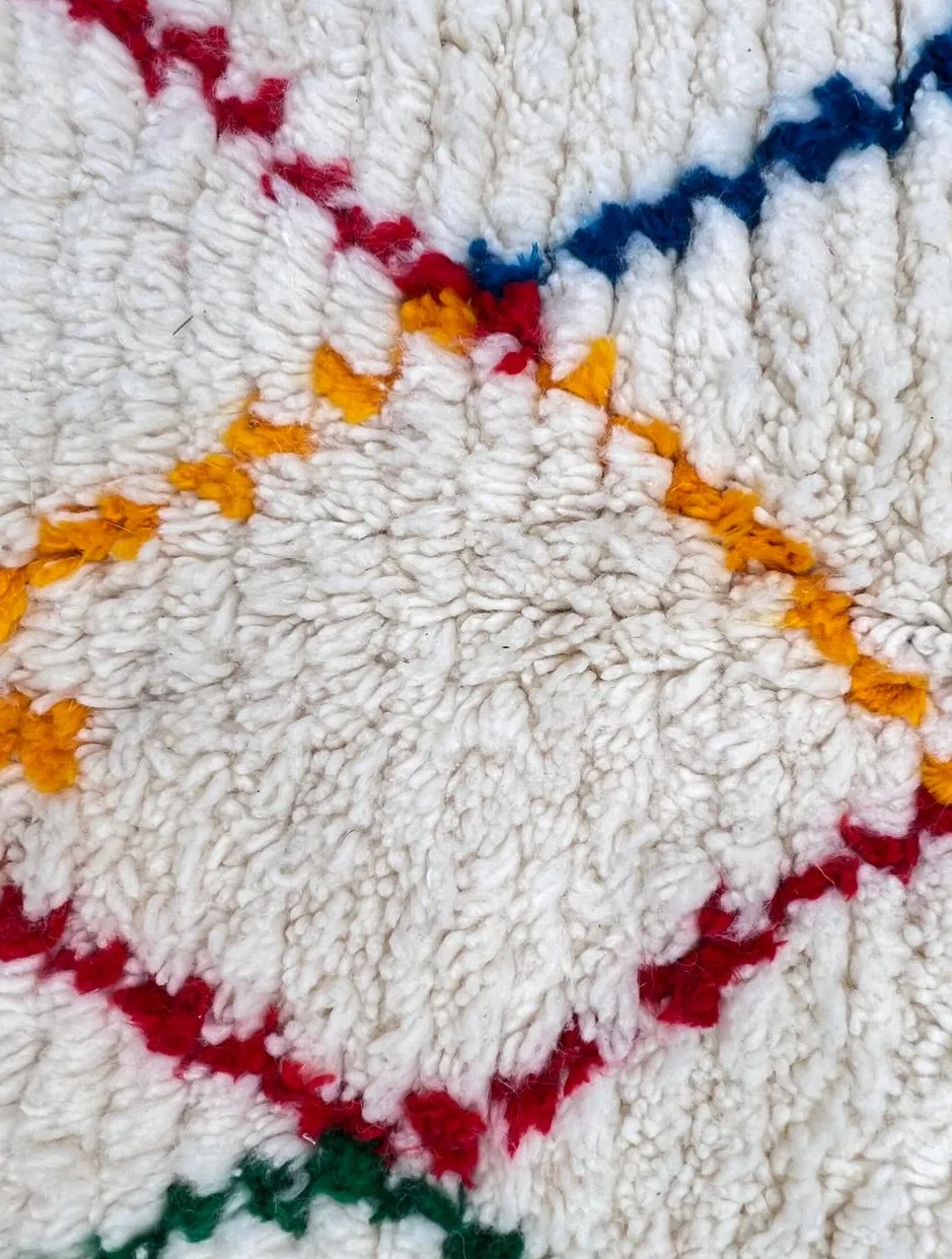 Tapis rond berbère Aglou multicolore au dessin abstrait, vue 4 sur 4
