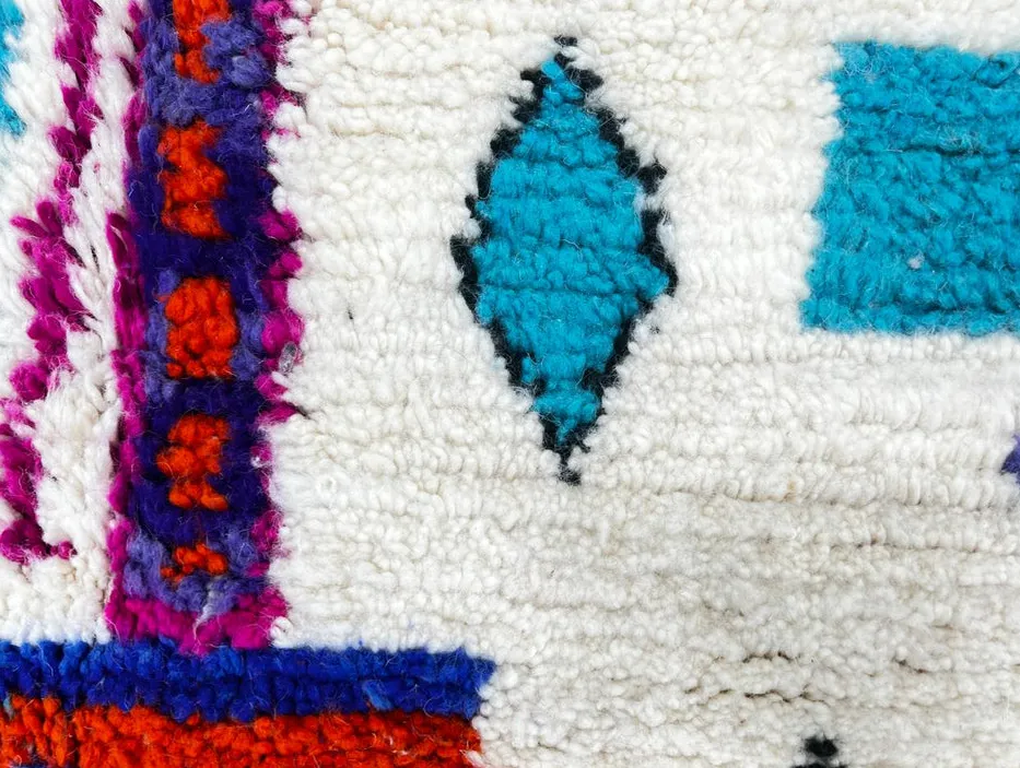 Tapis rond berbère Amnay aux motifs berbères, vue 4 sur 4