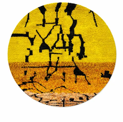 Tapis berbères jaunes Les Heures Fauves