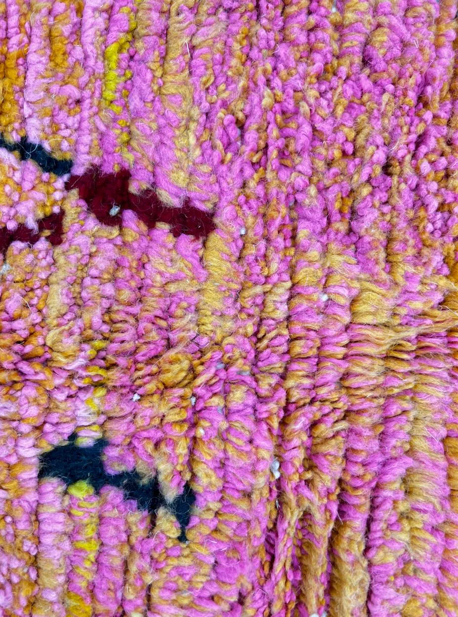 Tapis rond berbère Anghomar multicolore au dessin abstrait, vue 4 sur 4
