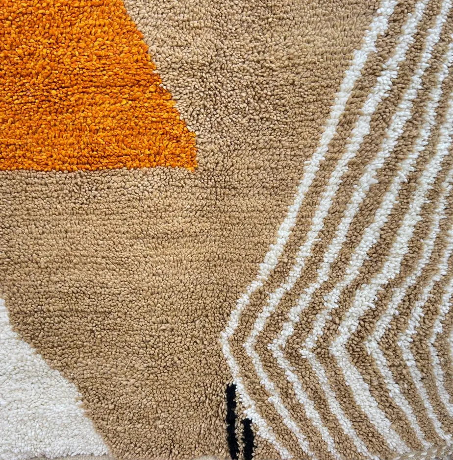 Tapis rond berbère Badis au dessin abstrait, vue 3 sur 4
