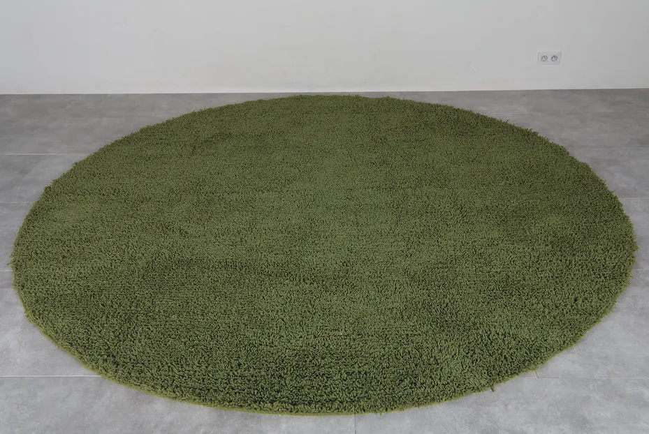 Tapis rond berbère Badis vert, vue 7 sur 7