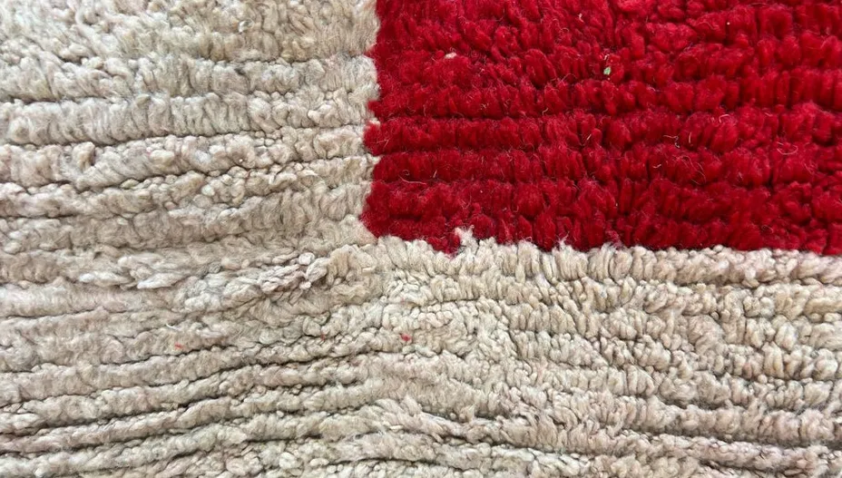 Tapis rond berbère Biougra aux motifs géométriques, vue 4 sur 4