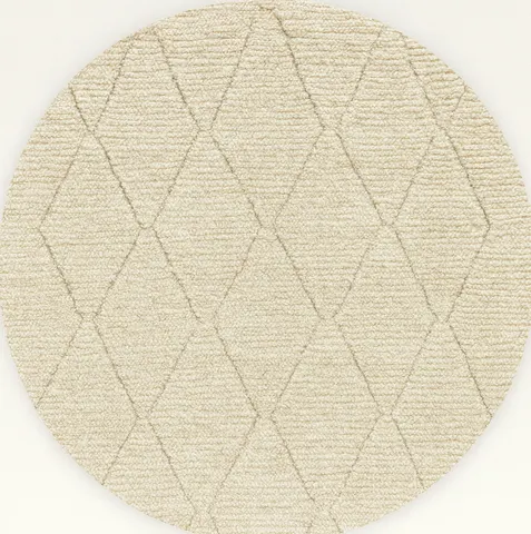 Tapis rond berbère Ghdat à losanges — tapis berbères contemporains