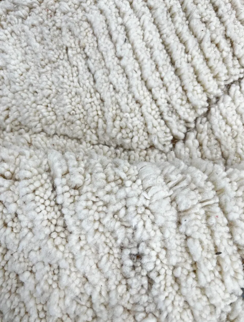 Tapis rond berbère Ghdat à losanges, vue 3 sur 4