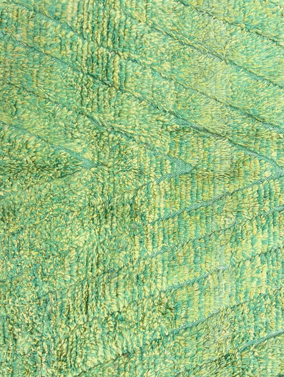 Tapis rond berbère Goulmima vert, vue 4 sur 4