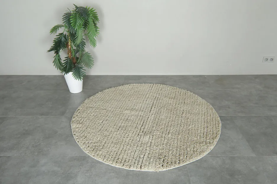 Tapis rond berbère Hachlaf — tapis berbères contemporains tissé à la main