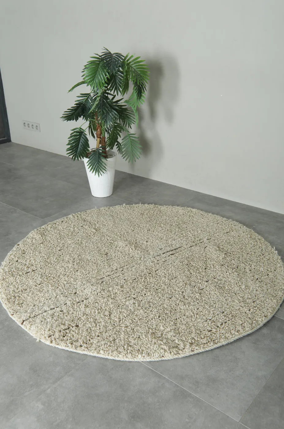 Tapis rond berbère Hachlaf, vue 6 sur 7