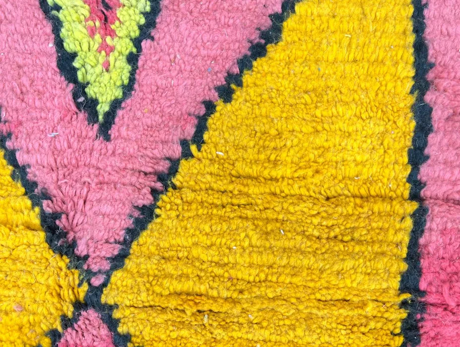 Tapis rond berbère Imlil multicolore, vue 3 sur 4