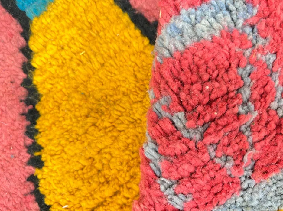 Tapis rond berbère Imlil multicolore, vue 4 sur 4