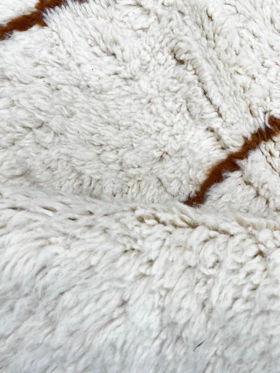 Tapis rond berbère Loukkos uni, vue 3 sur 4
