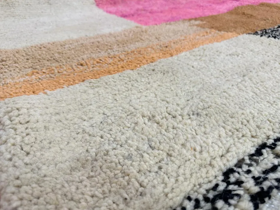 Tapis rond berbère Meddur au dessin abstrait, vue 4 sur 4