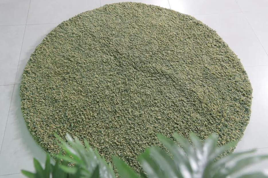 Tapis rond berbère Mgoun vert, vue 6 sur 7