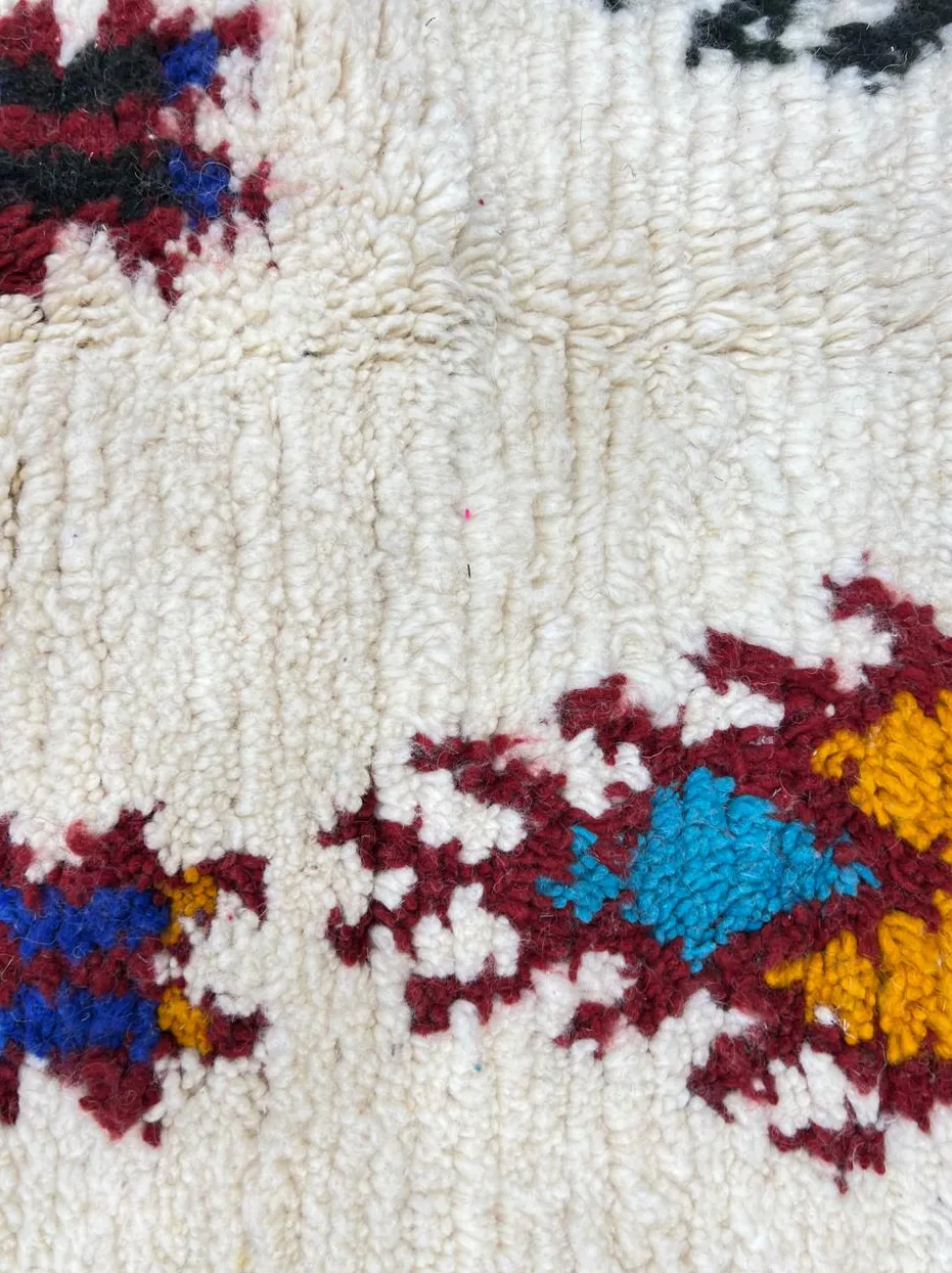 Tapis rond berbère Midelt multicolore aux motifs berbères, vue 4 sur 4