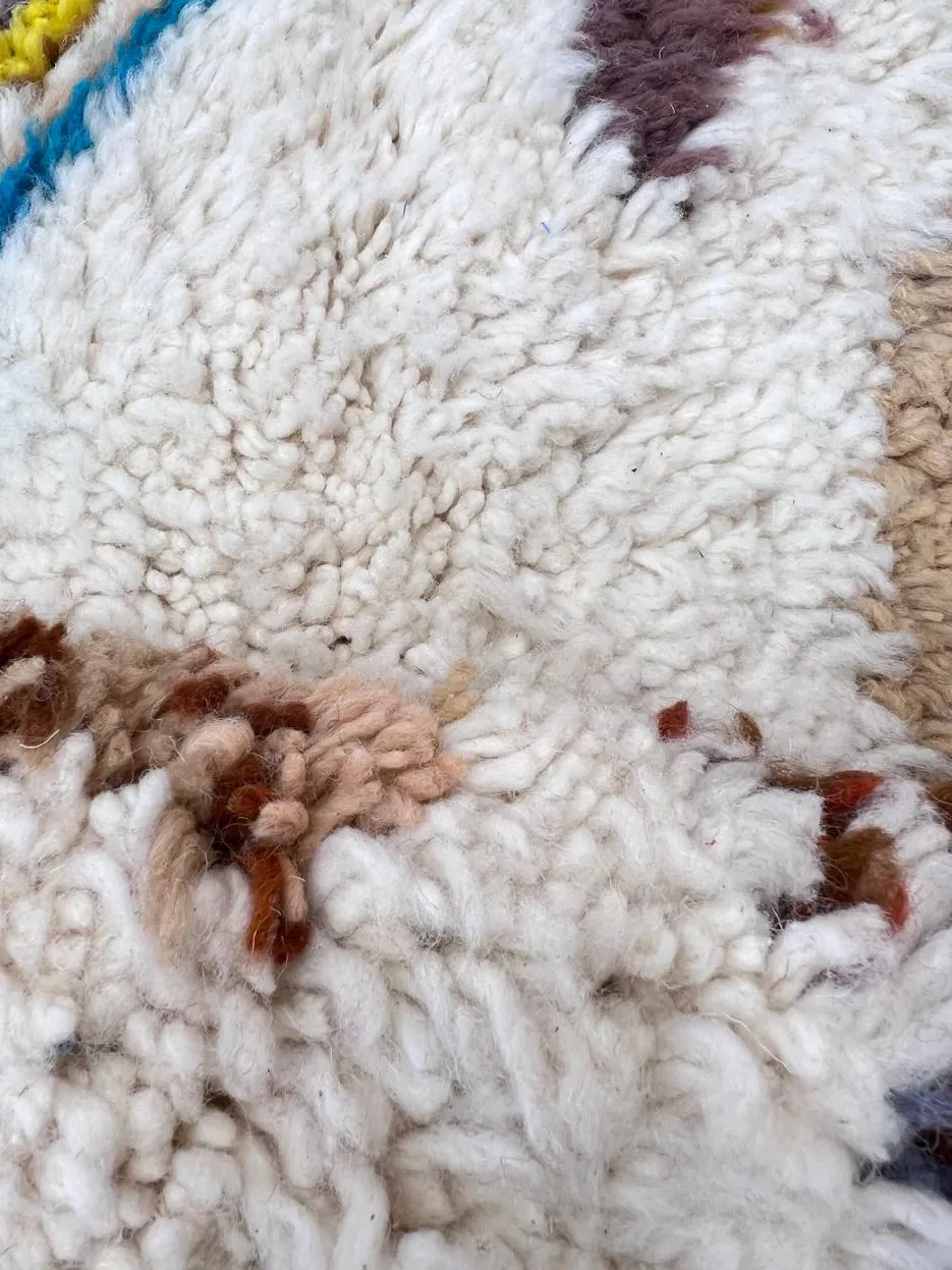 Tapis rond berbère Mirleft marron et multicolore, vue 4 sur 4