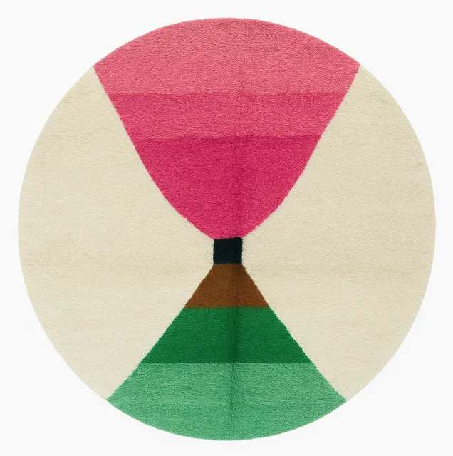 Tapis rond berbère Ouiouane — tapis berbères contemporains