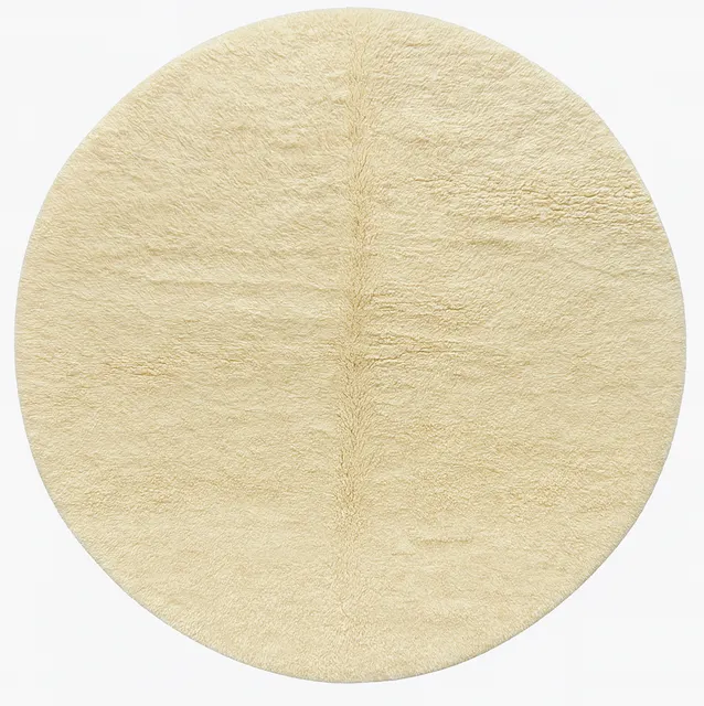 Tapis rond berbère Ouiouane crème — tapis berbères contemporains