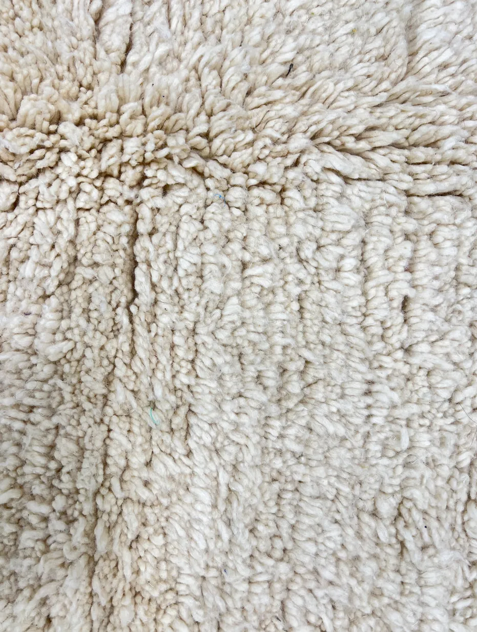 Tapis rond berbère Ouiouane crème, vue 2 sur 3