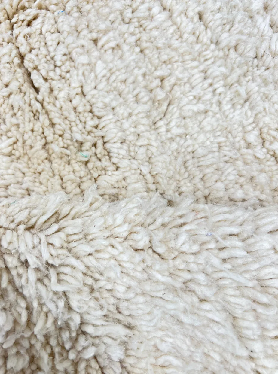 Tapis rond berbère Ouiouane crème, vue 3 sur 3