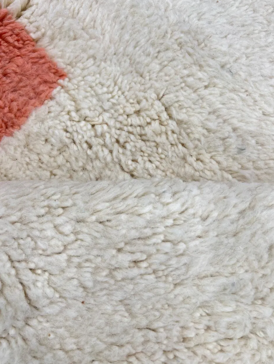 Tapis rond berbère Oukaïmeden au dessin abstrait, vue 3 sur 4