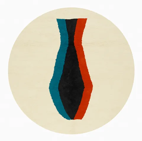 Tapis rond berbère Sebou — tapis berbères contemporains