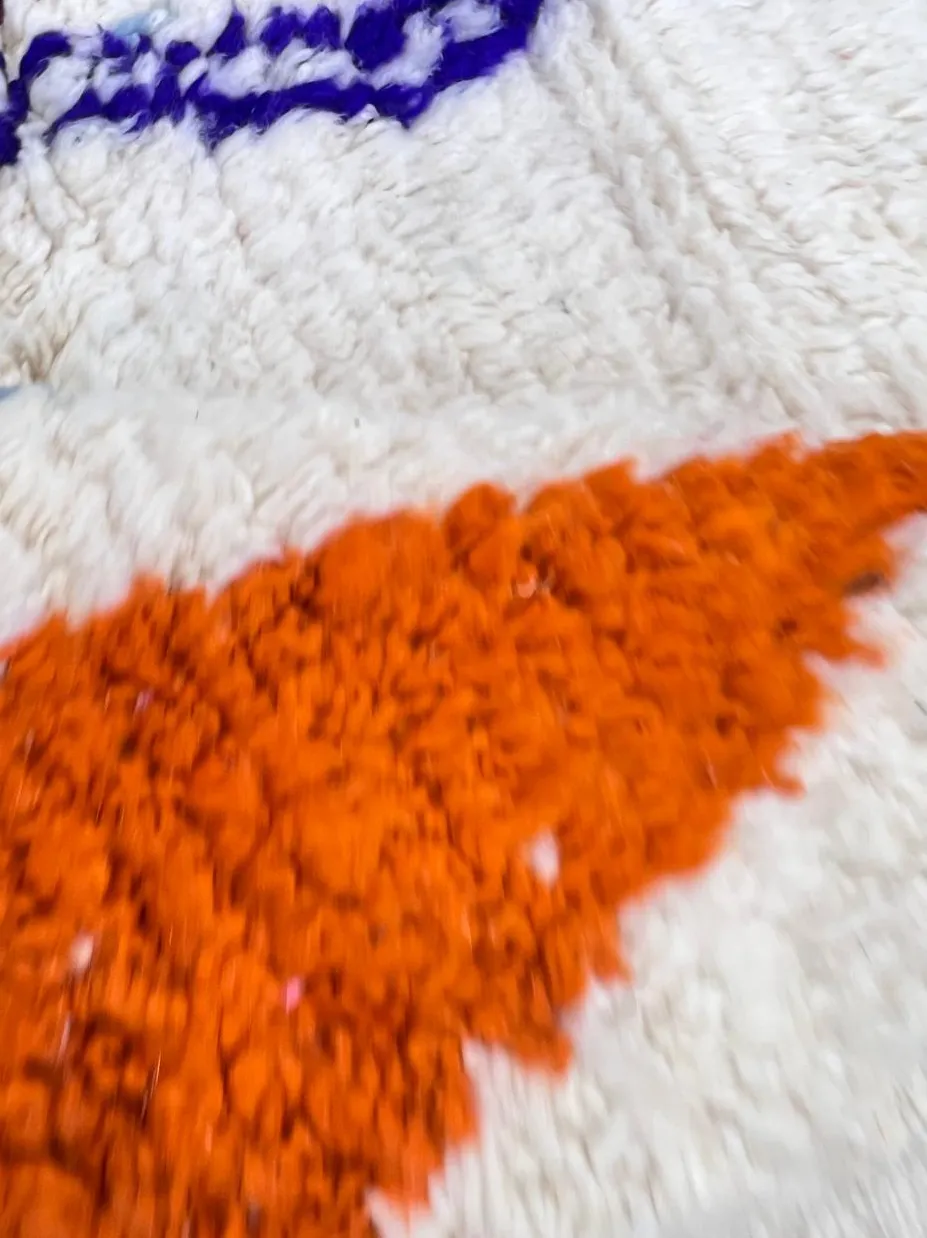 Tapis rond berbère Tamri multicolore aux motifs berbères, vue 4 sur 4