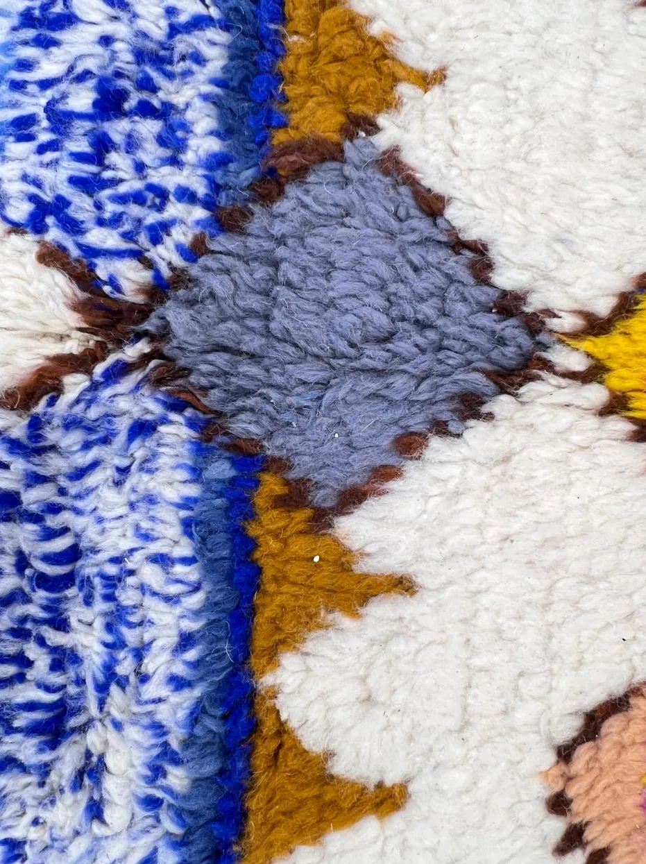 Tapis rond berbère Tarfaya multicolore, vue 4 sur 4