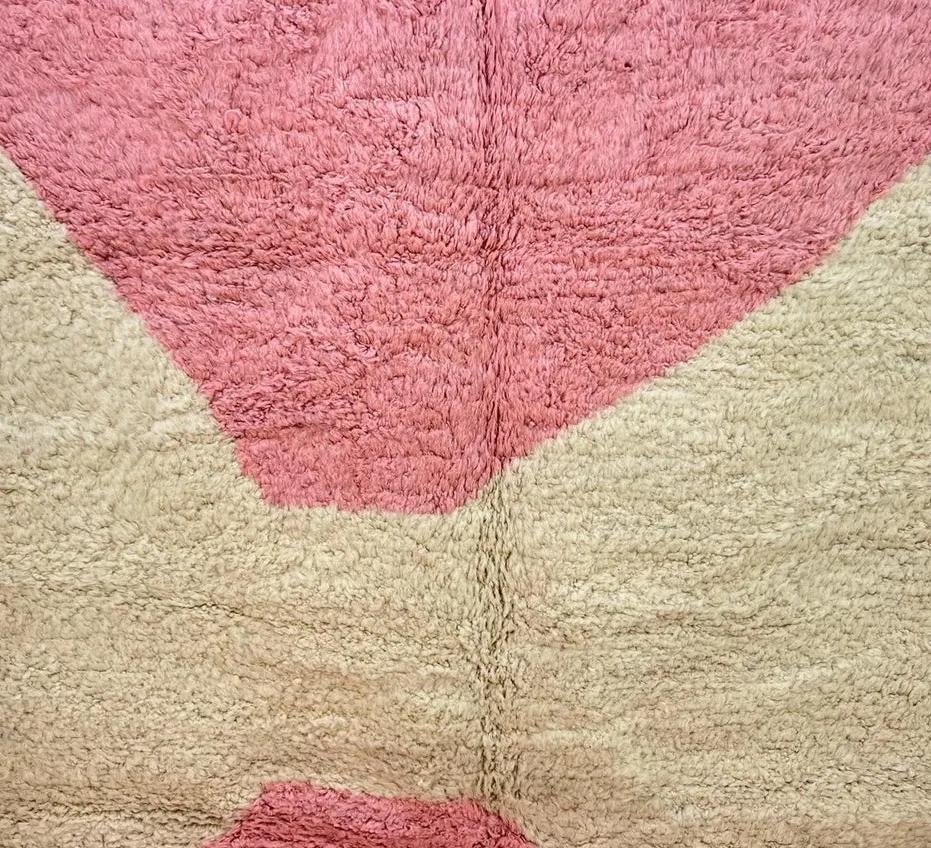 Tapis rond berbère Tinhinan rose, vue 4 sur 4
