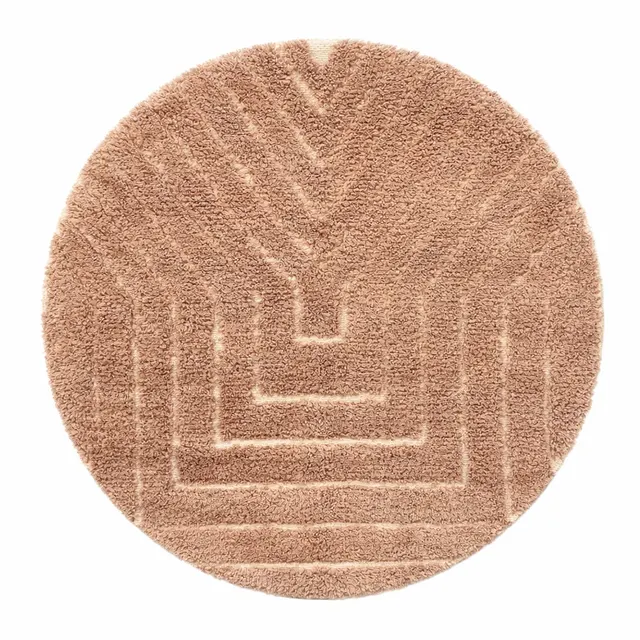 Tapis rond berbère Tiwul uni — tapis berbères contemporains