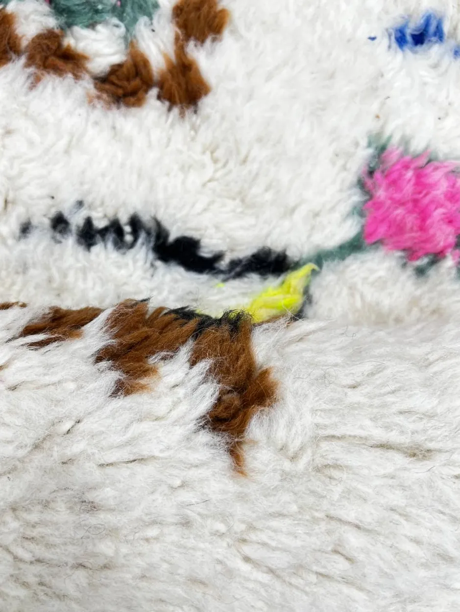 Tapis rond berbère Udad multicolore à losanges, vue 4 sur 4