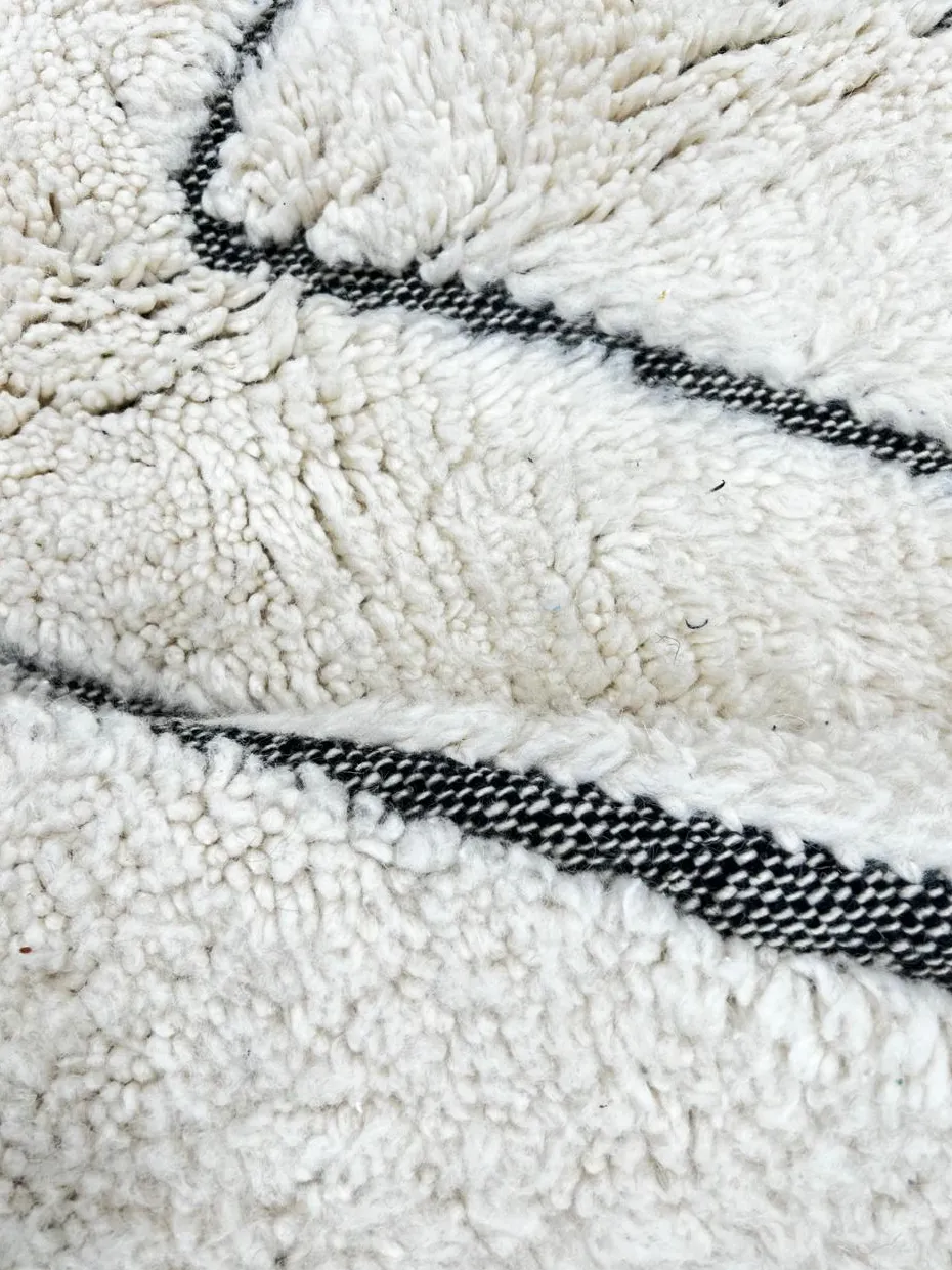 Tapis rond berbère Zat blanc, vue 3 sur 4