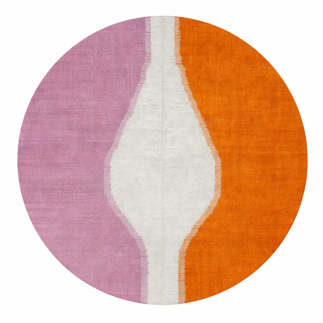 Tapis rond kilim Tamayt — tapis kilim