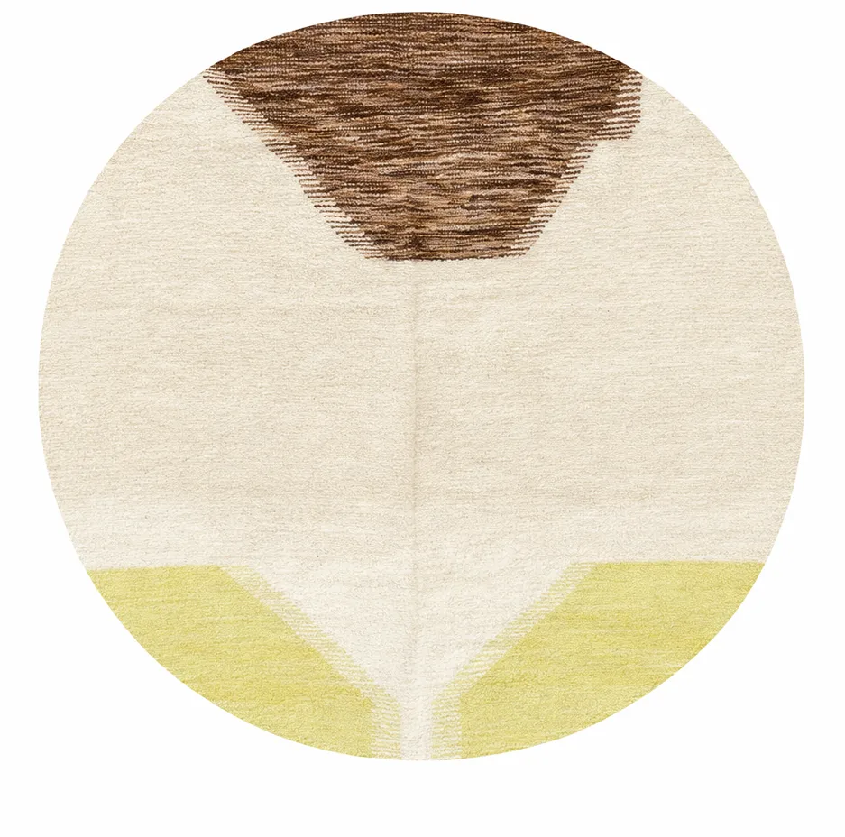 Tapis rond kilim Tudert — tapis kilim tissé à la main